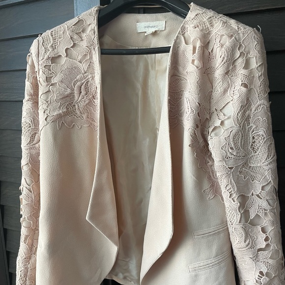 One the Land Jackets & Coats Beautiful Blush Pink Blazer With Laser